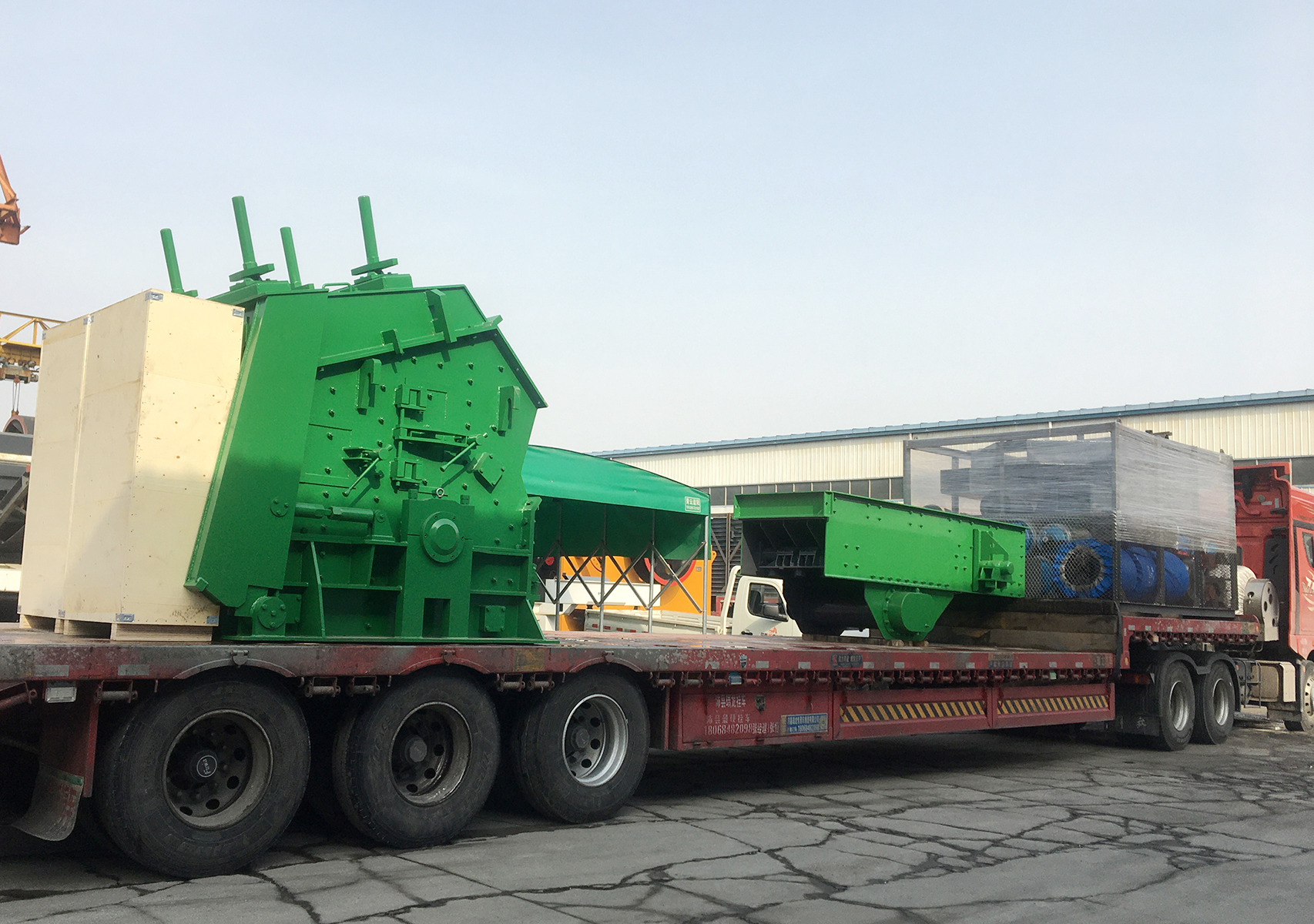 邦大重工时产120吨破碎生产线发货哈萨克斯坦